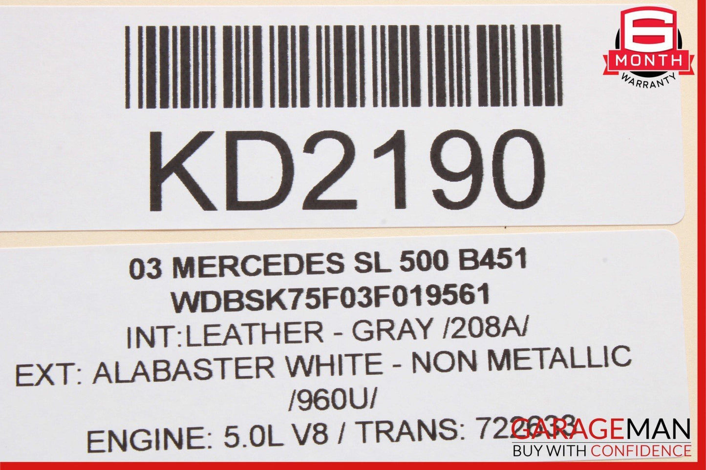 03-12 Mercedes R230 SL500 SL550 SL63 AMG Front Left Side Door Control Module