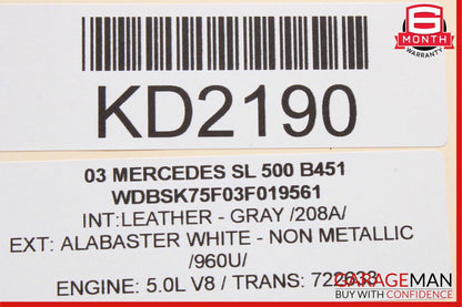 03-12 Mercedes R230 SL500 SL550 SL63 AMG Front Left Side Door Control Module