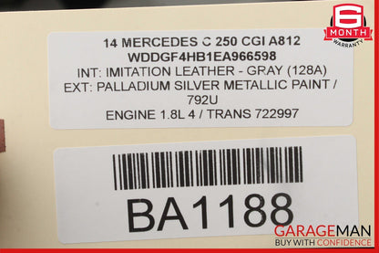 08-15 Mercedes W204 C250 C350 Front Right Side Door Control Module Unit OEM