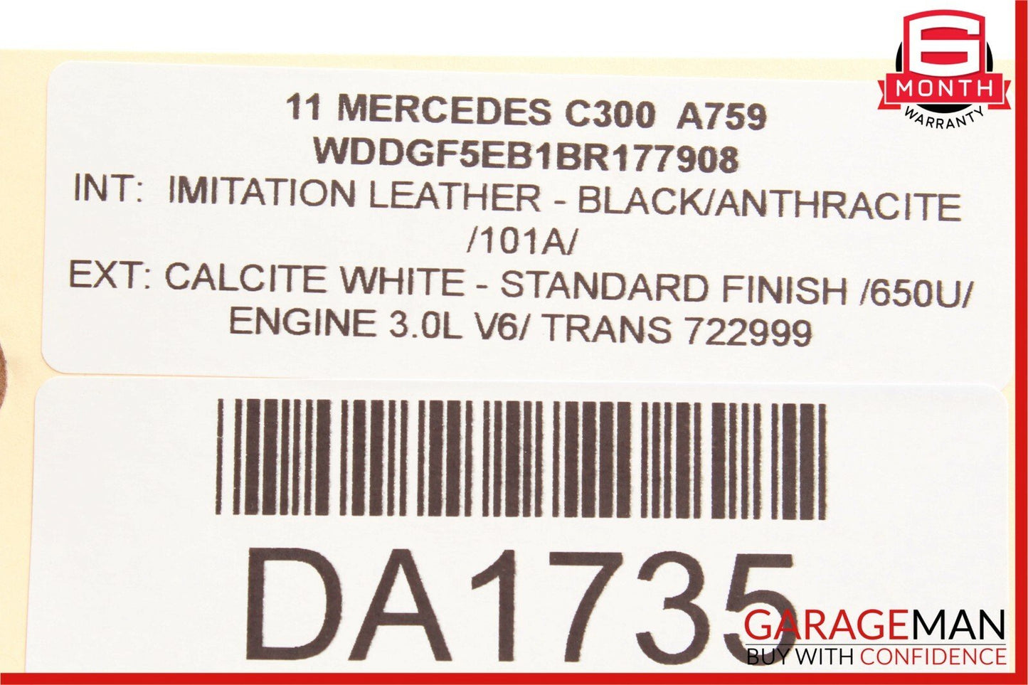 12-14 Mercedes W204 C300 Front Right Passenger Exterior Door Handle White OEM