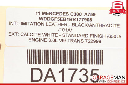 12-14 Mercedes W204 C300 Front Right Passenger Exterior Door Handle White OEM