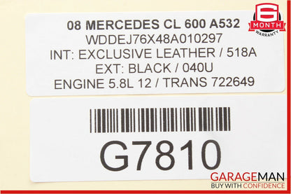 07-13 Mercedes W221 S450 S550 Trunk Lid Unlock Release Trim Panel Handle OEM