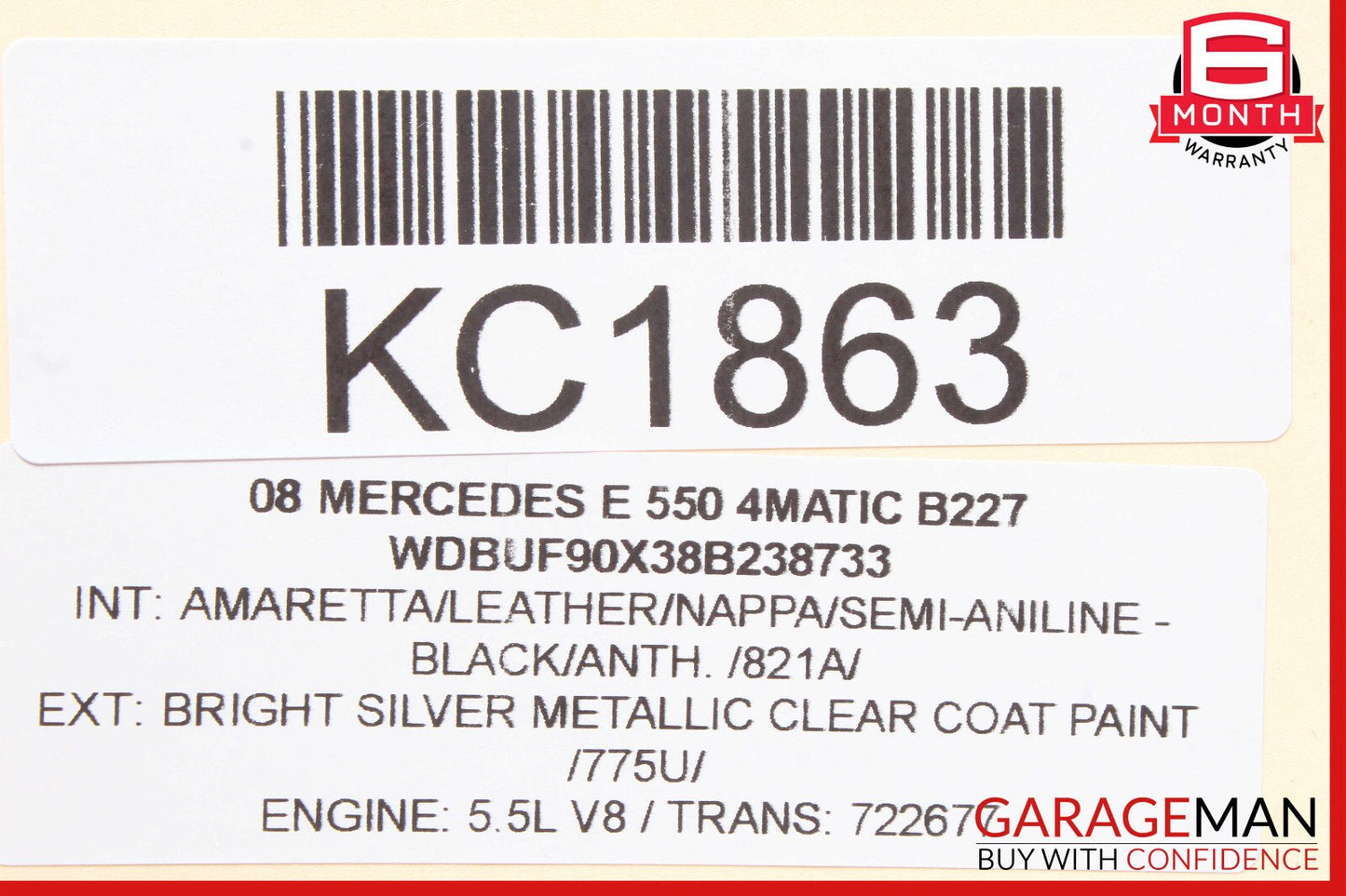03-09 Mercedes W211 E550 Rear Right Door Control Module 2118704126 OEM