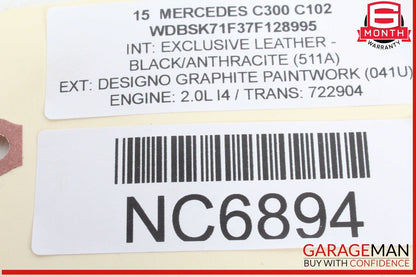 15-19 Mercedes W205 C300 C400 Media Center Dashboard Hazard Control Switch OEM