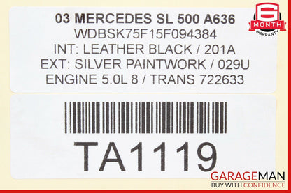 03-06 Mercedes R230 SL500 SL600 Front Right RWD Spindle Knuckle Hub Bearing