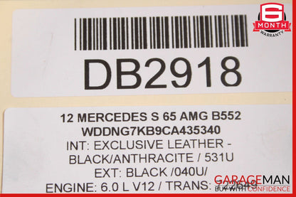 07-13 Mercedes CL600 S550 S65 Rear Sub Frame Subframe Engine Support Crossmember