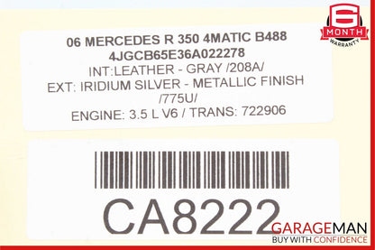 06-13 Mercedes W251 R320 R350 GL320 Front Right Side Exterior Door Handle Silver
