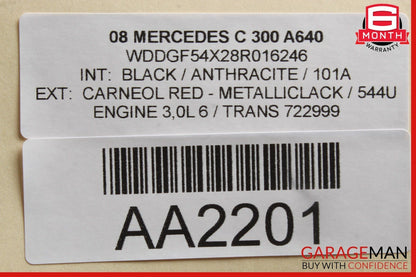 08-14 Mercedes W204 C300 Sedan Rear Right Door Window Regulator Motor Unit