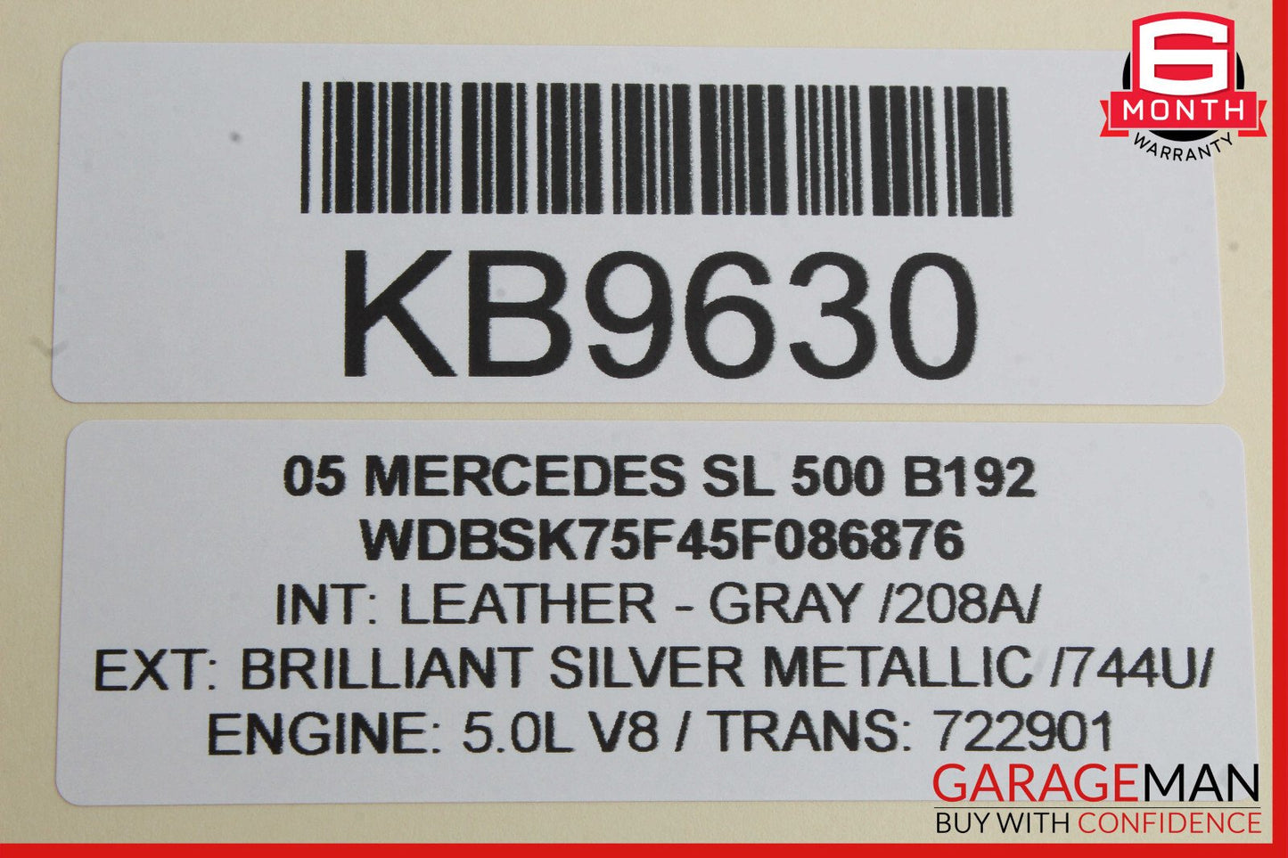 03-06 Mercedes R230 SL500 Under Seat Control Module Left Driver Side OEM