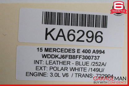 10-17 Mercedes W207 E400 E550 Coupe Left Side Door Tweeter Trim OEM