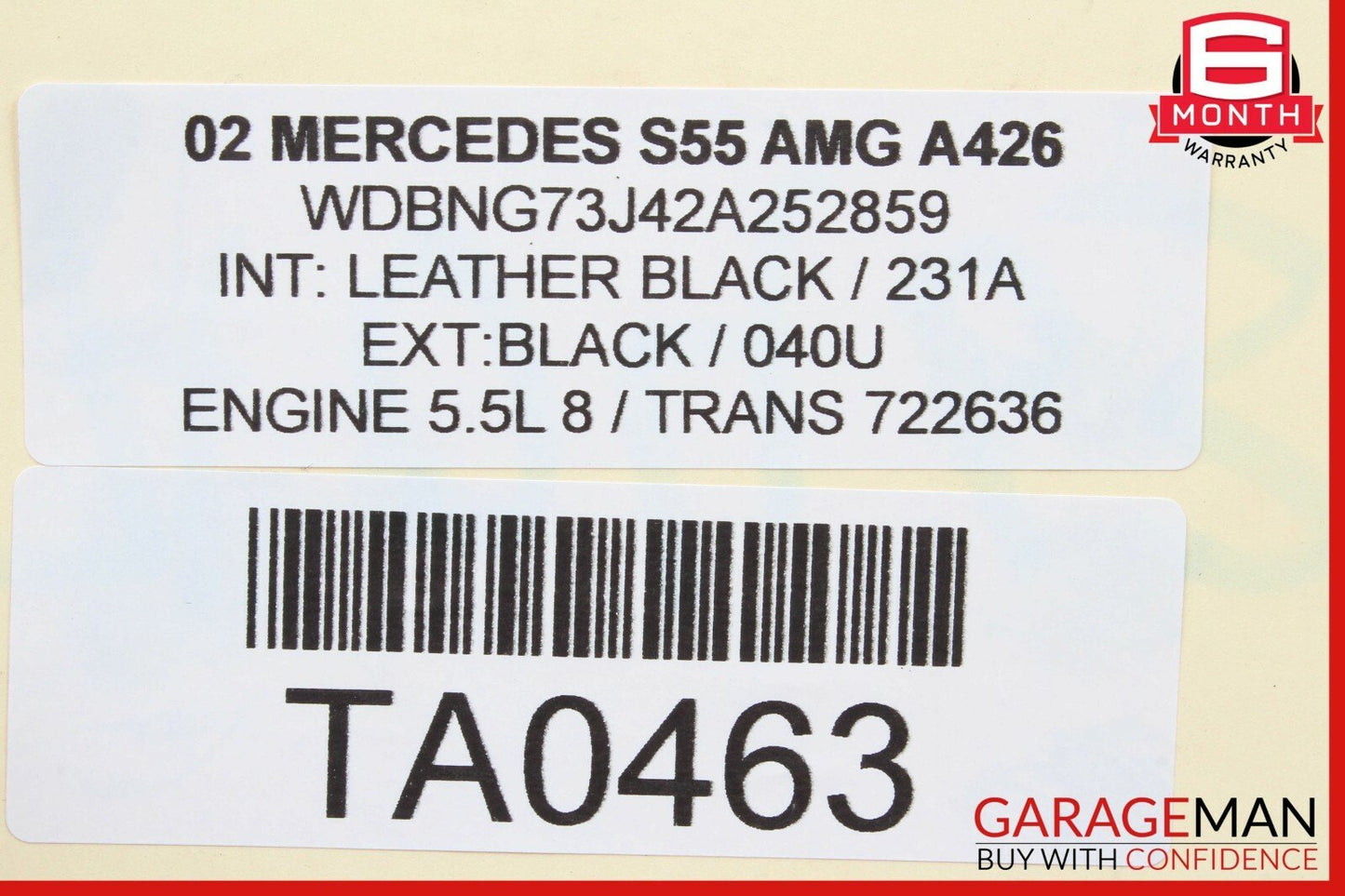 00-02 Mercedes W220 S55 AMG Rear Right & Left Door Sill Scuff Plate Cover Set