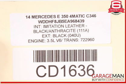 10-16 Mercedes W212 E350 Rear Left Spindle Knuckle Hub Bearing CV Shaft Assembly