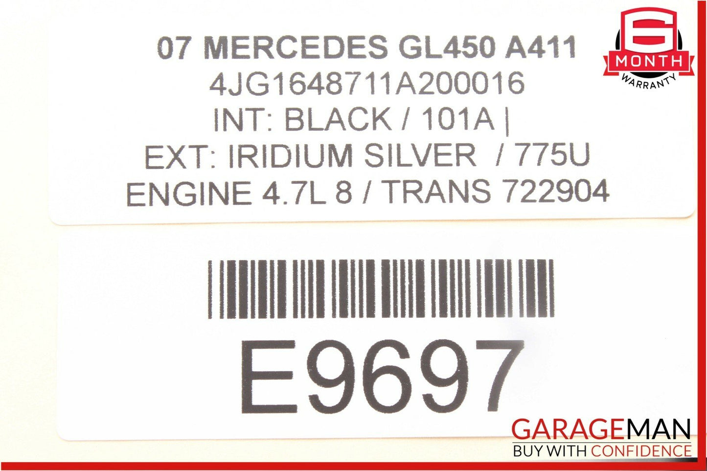 06-11 Mercedes GL450 E550 TPMS Tire Pressure Monitor Sensor Control Module OEM
