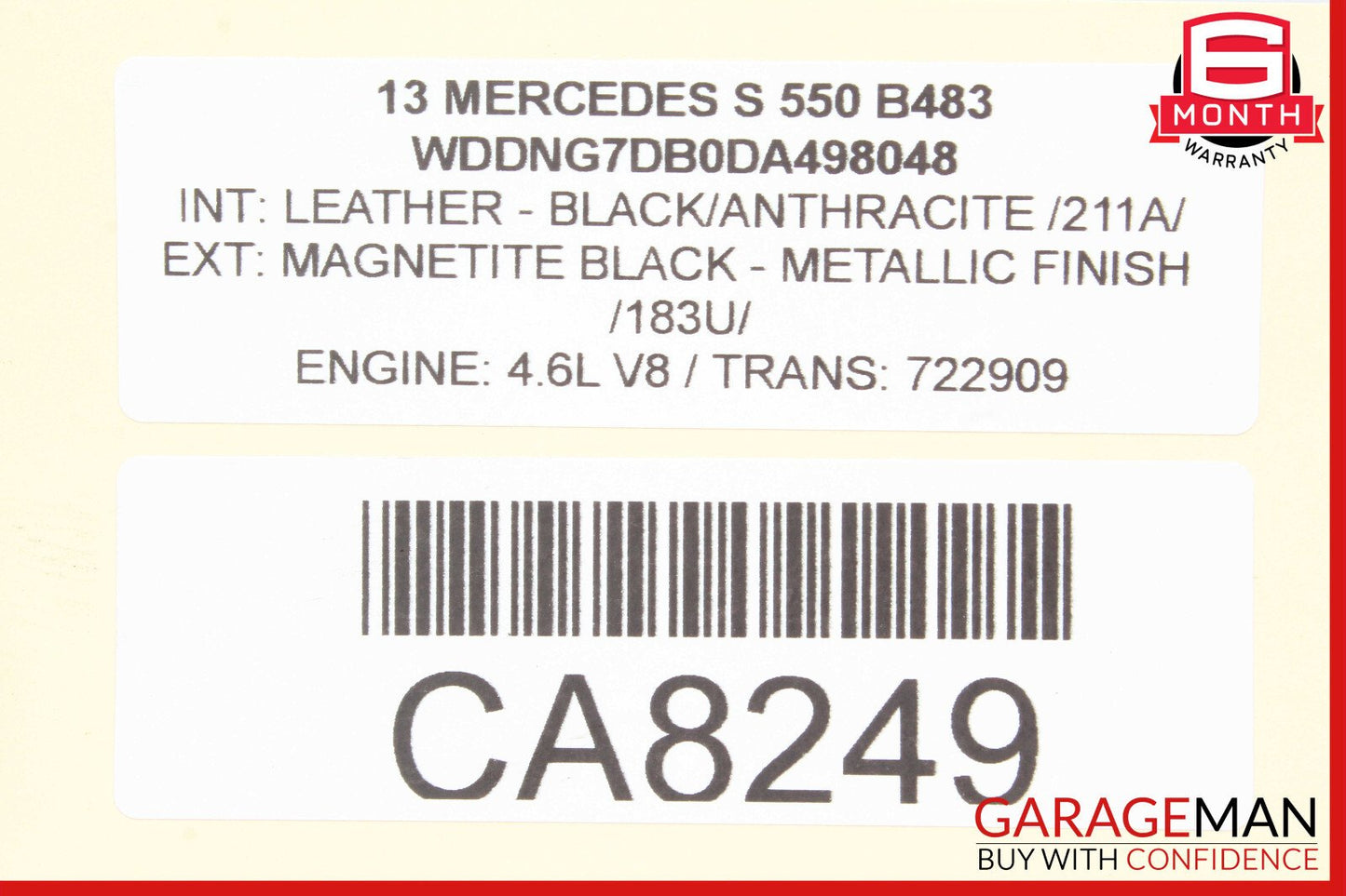 10-13 Mercedes W221 S550 S350 Brake Master Cylinder Power Booster 2214303130