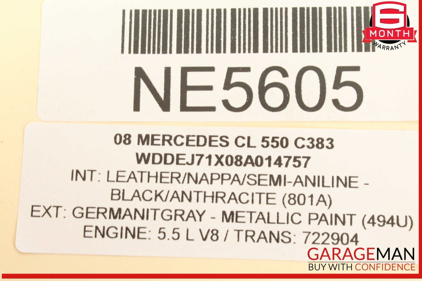07-14 Mercedes W216 CL550 CL600 Front Left Side Headlight Support Bracket OEM