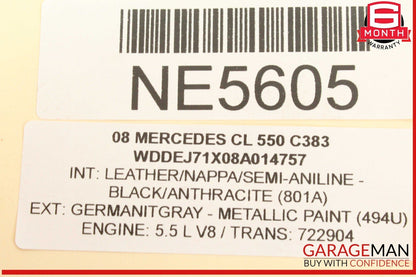 07-14 Mercedes W216 CL550 CL600 Front Left Side Headlight Support Bracket OEM