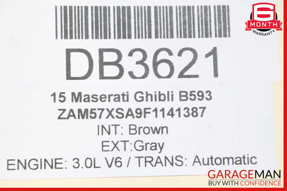 14-17 Maserati Ghibli Rear Right Side Exterior Door Shell Frame Panel OEM