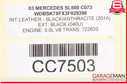 03-06 Mercedes R230 SL500 Power Steering Rack And Pinion 2304600800 OEM