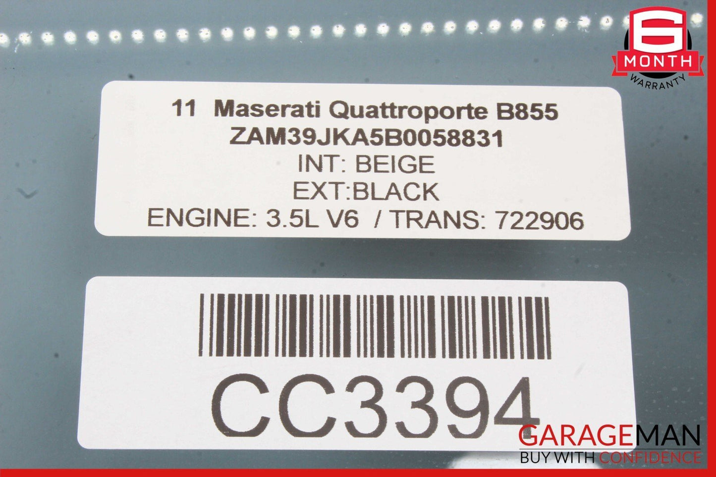 03-13 Maserati Quattroporte M139 Front Right Side Door Window Glass OEM