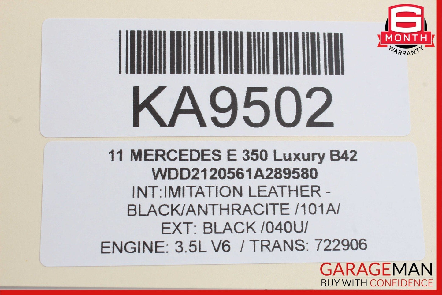 10-13 Mercedes W212 E500 E350 Front or Rear Right Exterior Door Handle Black