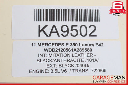 10-13 Mercedes W212 E500 E350 Front or Rear Right Exterior Door Handle Black