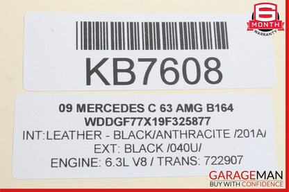 08-11 Mercedes W204 C63 AMG Front Left Driver Side Exterior Door Handle Black