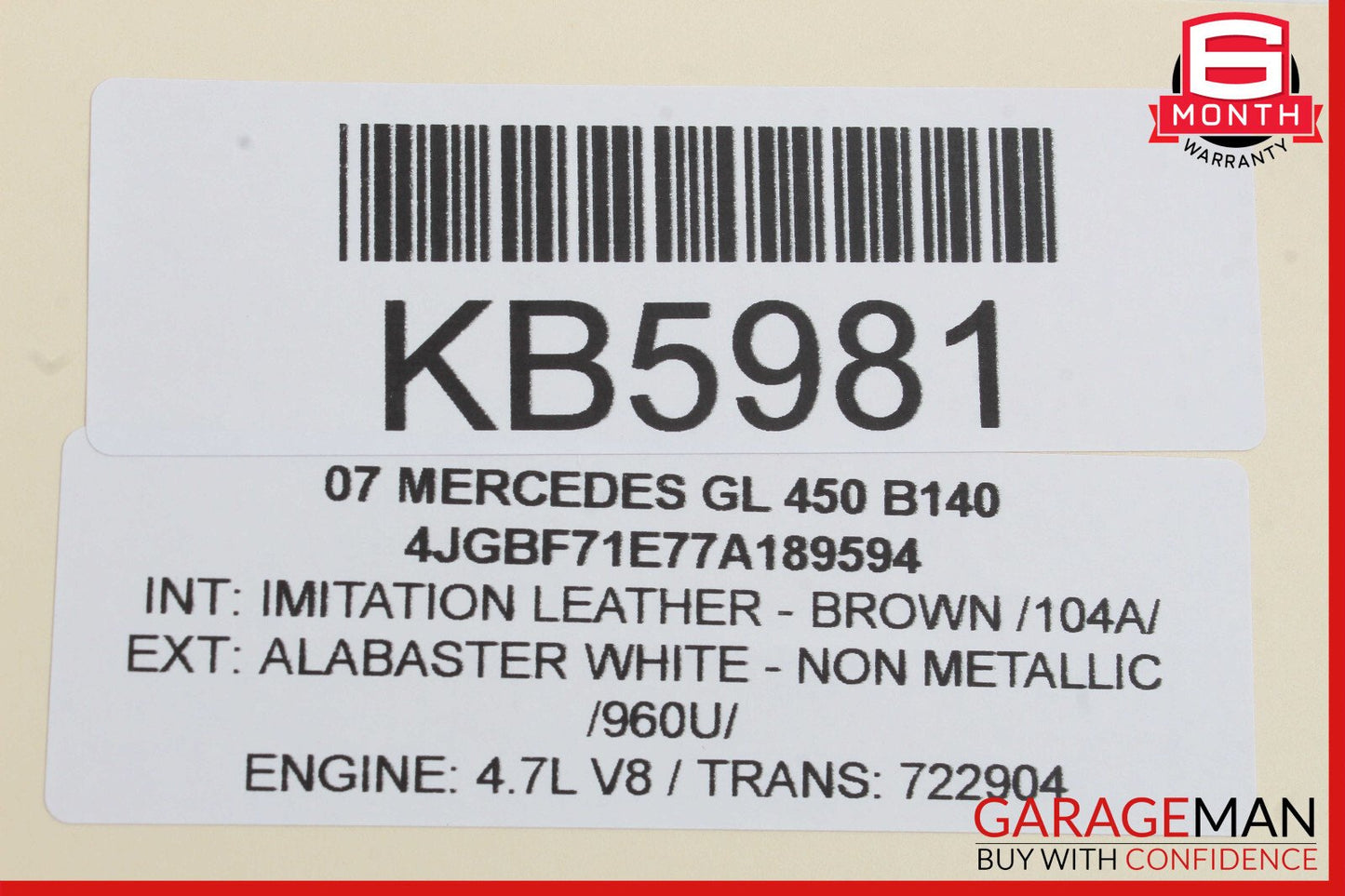 07-12 Mercedes X164 GL450 GL350 Rear Subwoofer Speaker Harman Kardon OEM