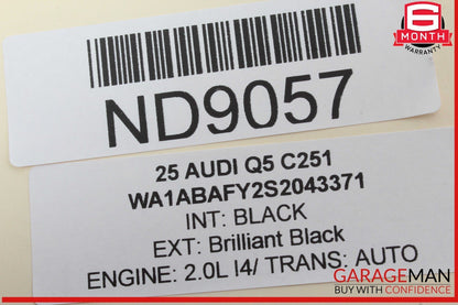 18-25 Audi Q5 SQ5 Rear Left Driver Side Window Regulator Motor 80A959812 OEM