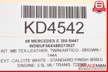 03-09 Mercedes W211 E320 E350 E500 E63 Rear Right Exterior Door Handle White