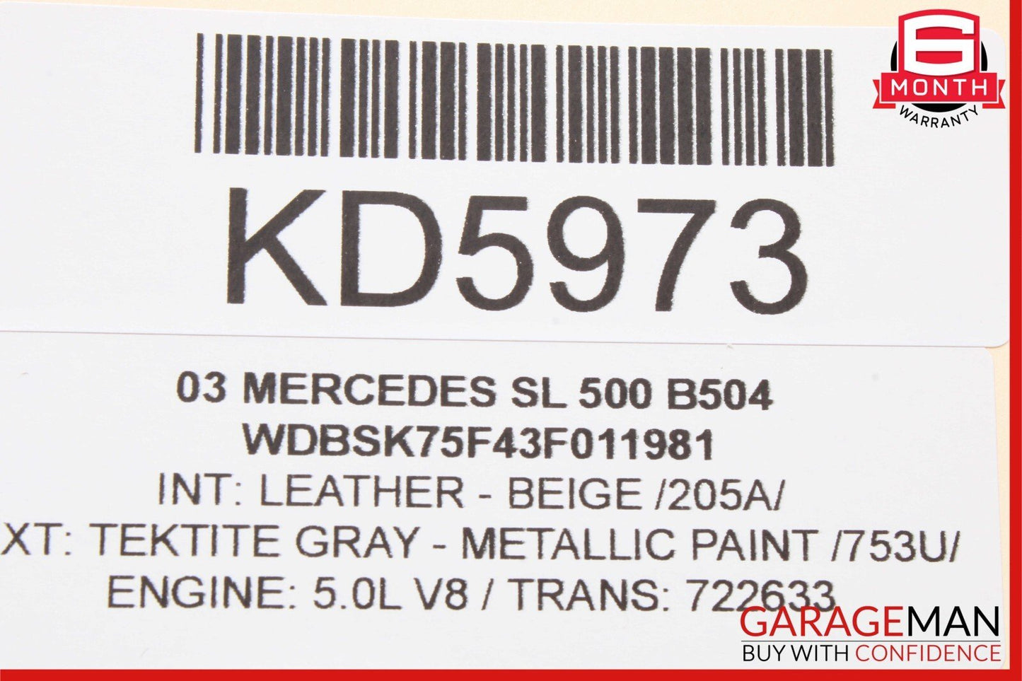 03-06 Mercedes R230 SL500 SL600 Shifter Gear Select Indicator 2302670388 OEM