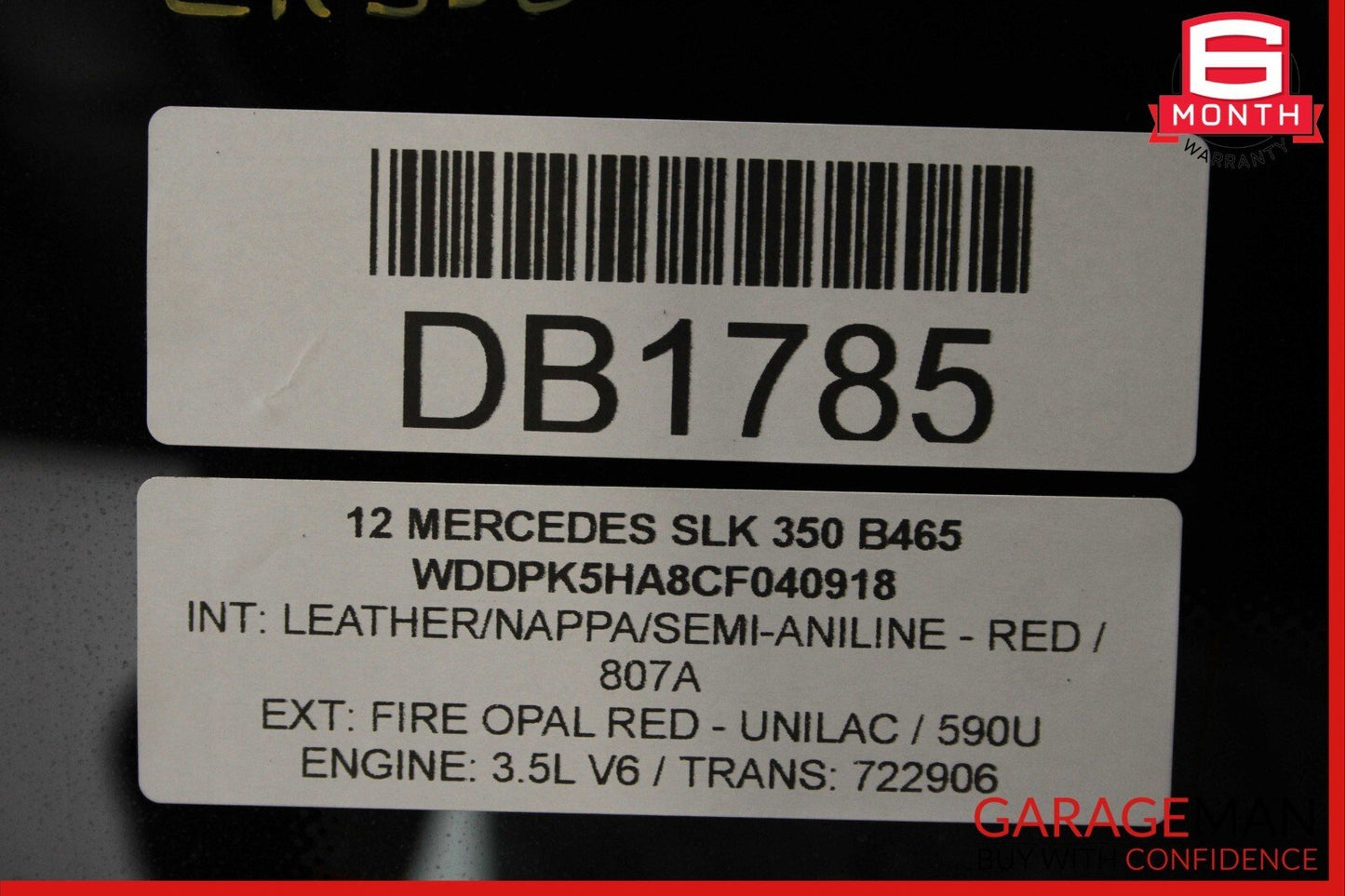 12-20 Mercedes R172 SLK350 SLC300 Rear Back Window Windshield Glass Panel Assy