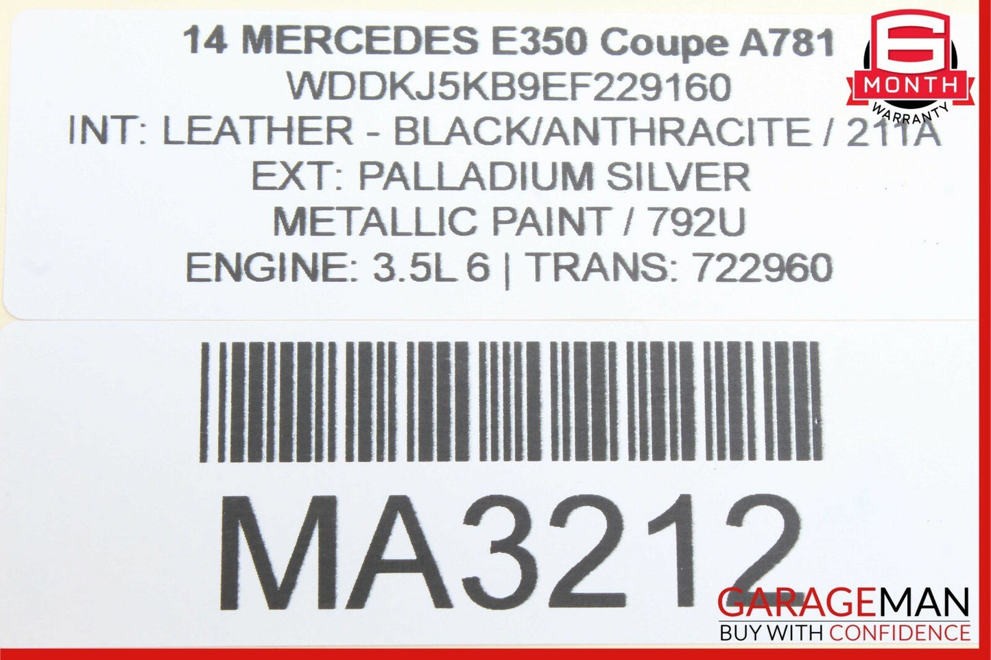 08-17 Mercedes W207 E350 C350 Coupe Front Left Wheel Spindle Knuckle Hub RWD