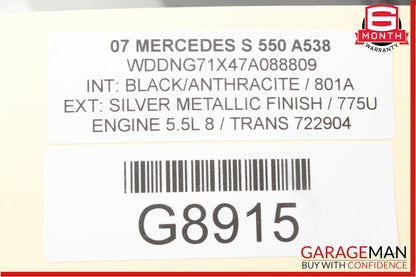 07-13 Mercedes W221 S550 Front Right Side Keyless Go Door Lock Latch Actuator