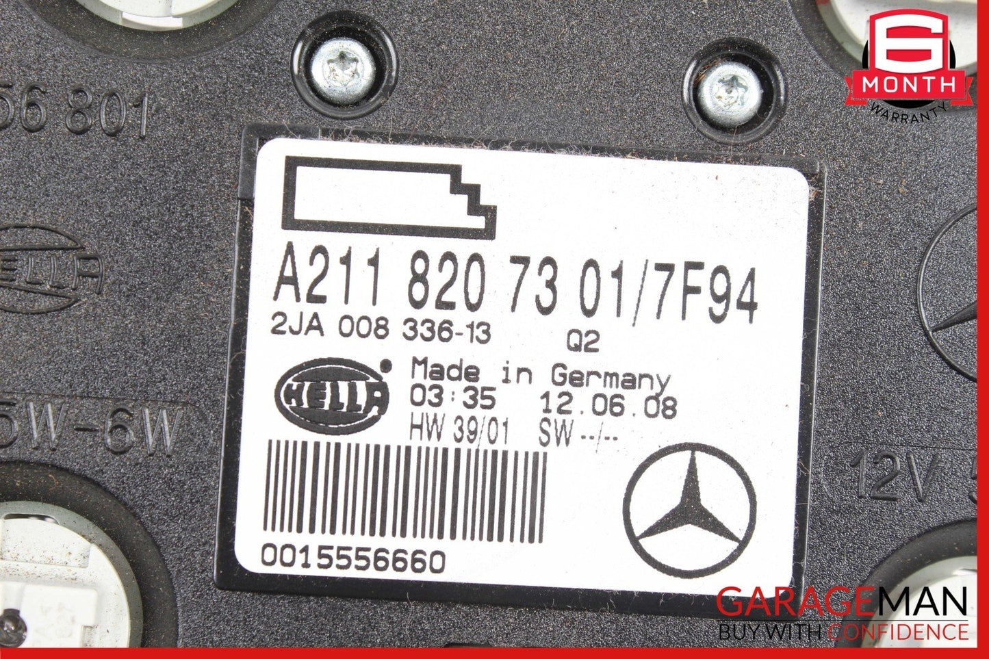 06-11 Mercedes W211 E350 CLS350 CLS550 Rear Overhead Dome Light Reading Map OEM