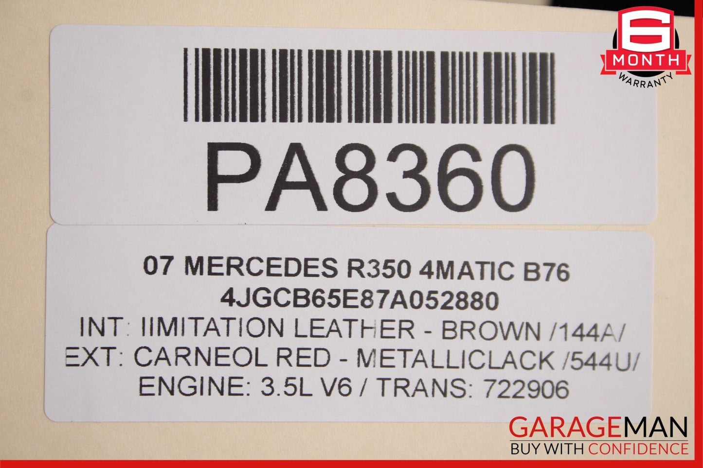 06-13 Mercedes W251 R350 Left Side Skirt Rocker Moulding Panel Carneol Red OEM