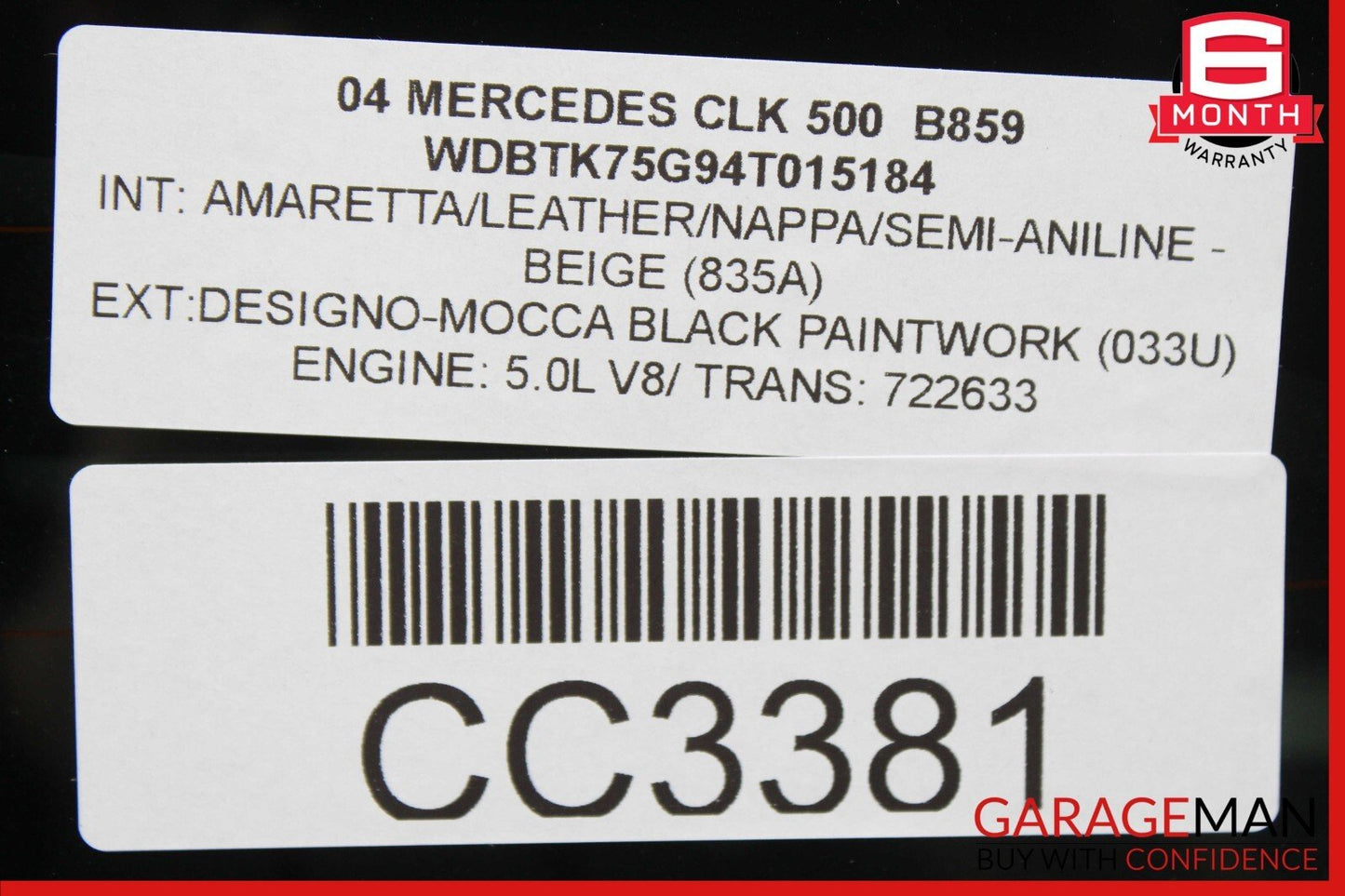 03-09 Mercedes W209 CLK500 CLK350 CLK320 Convertible Soft Top Rear Glass OEM