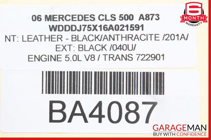 06-11 Mercedes W219 CLS500 CLS55 AMG Rear Left Driver Side Door Control Module
