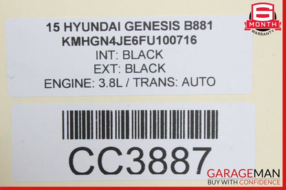 15-16 HYUNDAI GENESIS FRONT RIGHT SIDE INTERIOR DOOR PANEL