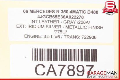 06-13 Mercedes W164 ML350 GL450 R350 Front Left Side Exterior Door Handle Silver