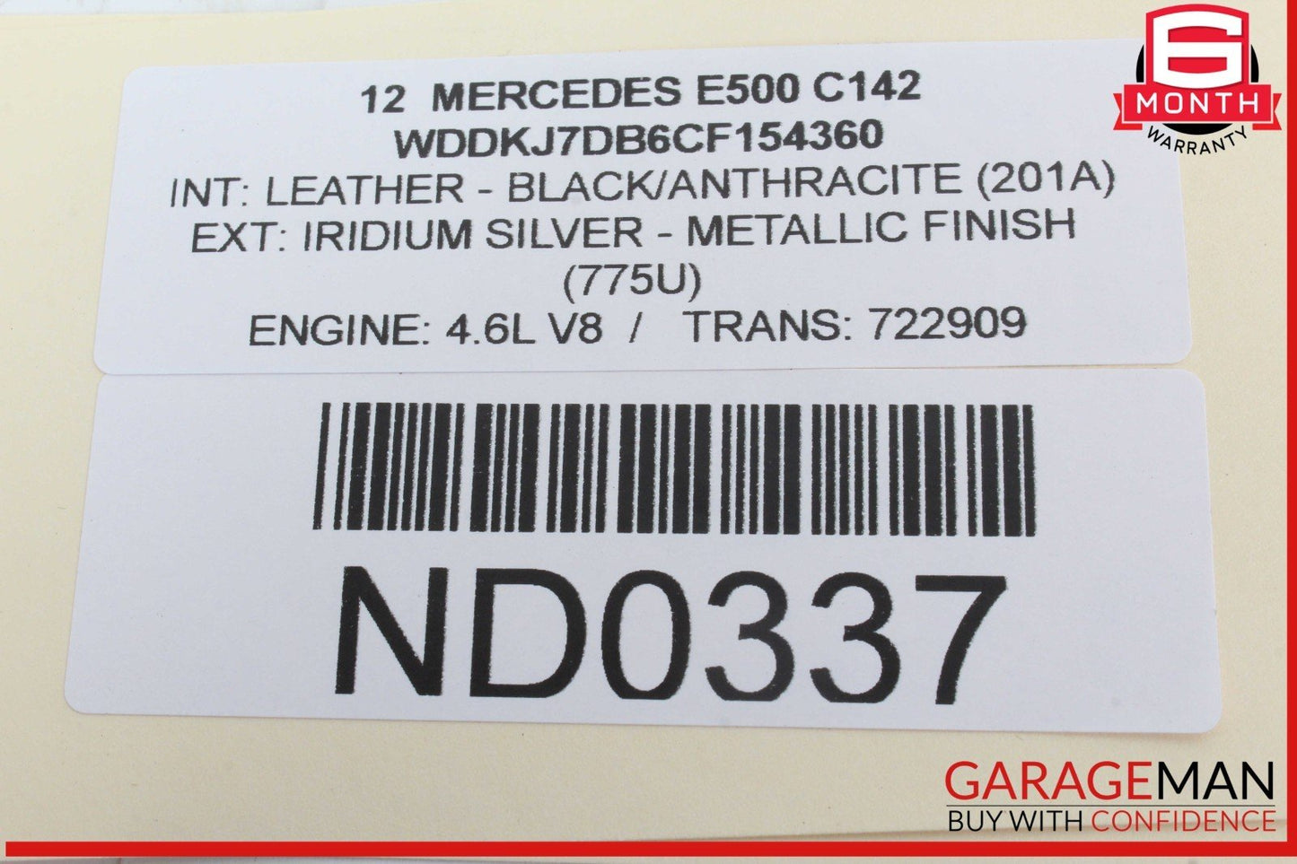 10-13 Mercedes W212 E550 E350 Inner Tail Light Lamp Rear Right Side OEM