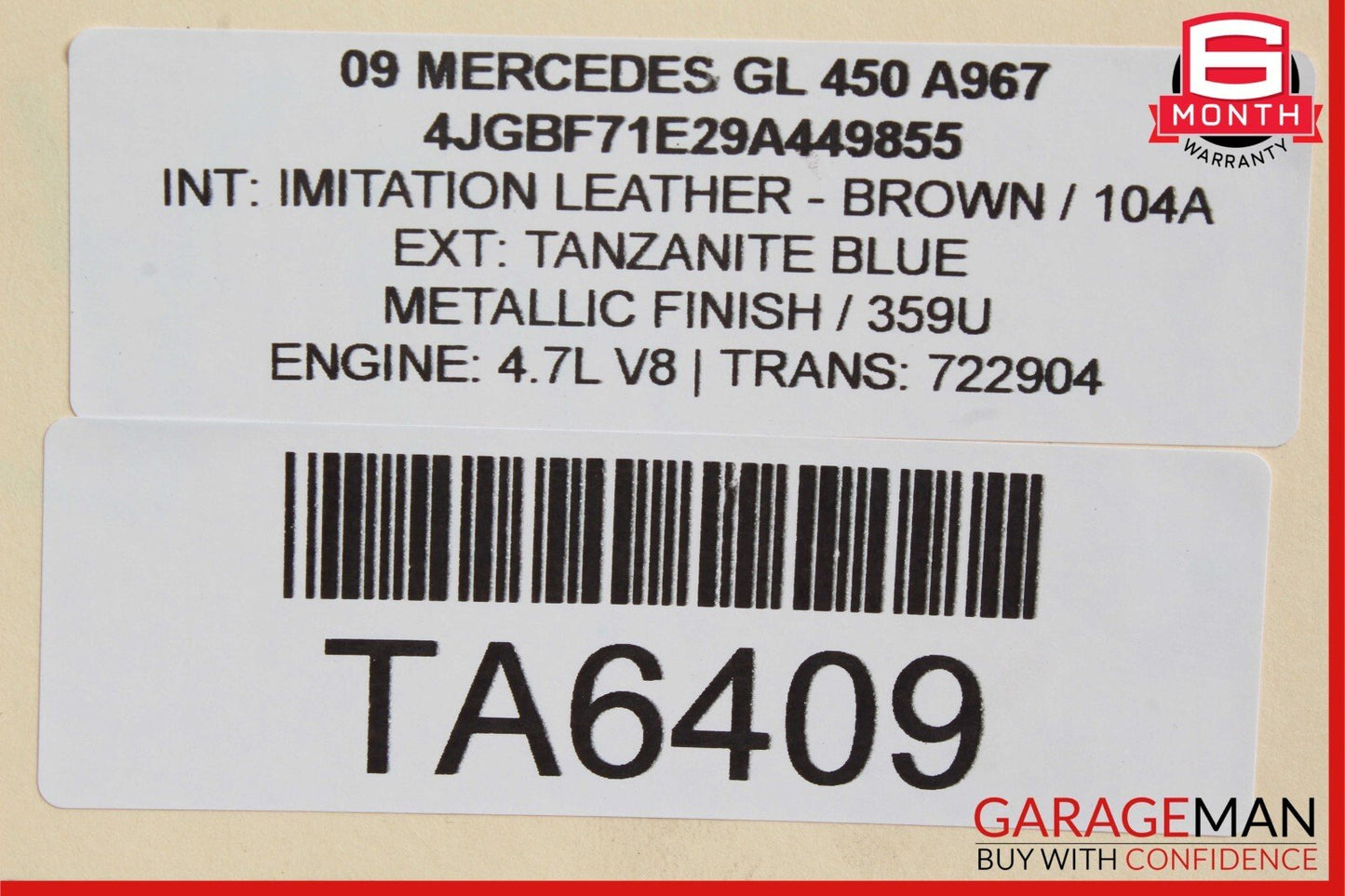 06-12 Mercedes X164 GL450 Lower Control Arm Front Right Passenger Side OEM