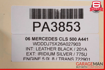 06-11 Mercedes W219 CLS500 CLS550 Dashboard Dash Board Complete Assy Black OEM