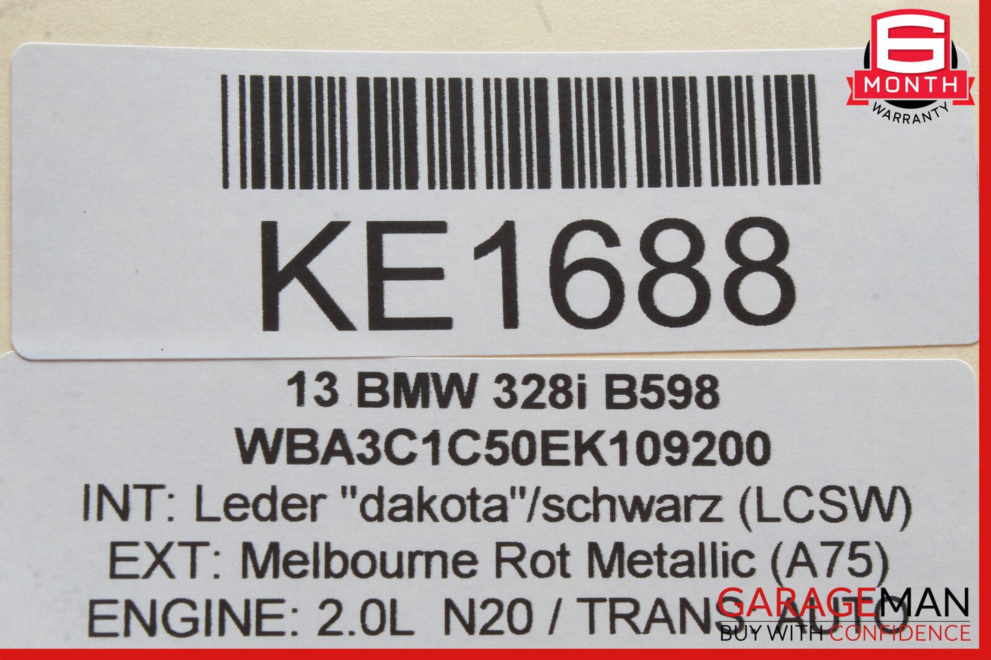 12-18 BMW F30 320i 528i Rear Right Side Upper Forward Control Arm
