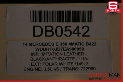 14-16 Mercedes W212 E350 E550 Front Right Side Interior Door Panel Trim Assembly