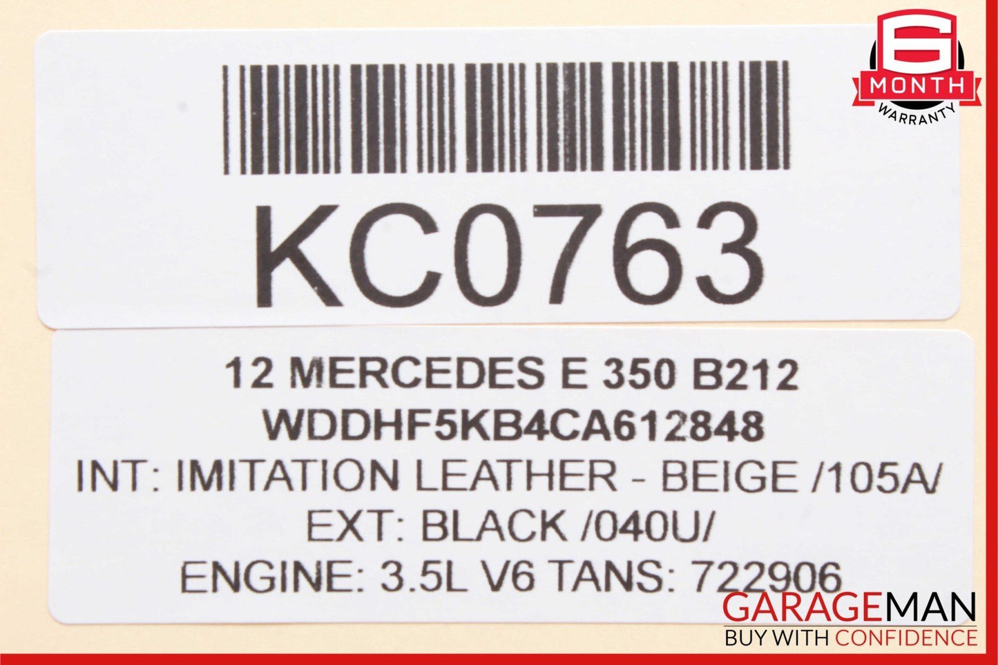 10-13 Mercedes W212 E350 E550 Rear Left Exterior Door Handle Assembly Black