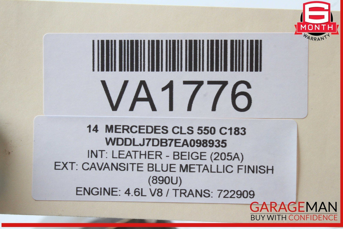 12-18 Mercedes W218 CLS550 4.6L Left Exhaust Pipe Adapter 2781400908 OEM