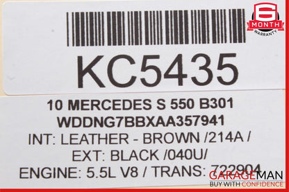 07-13 Mercedes W221 S550 S63 AMG Interior Top Upper Rear View Mirror OEM