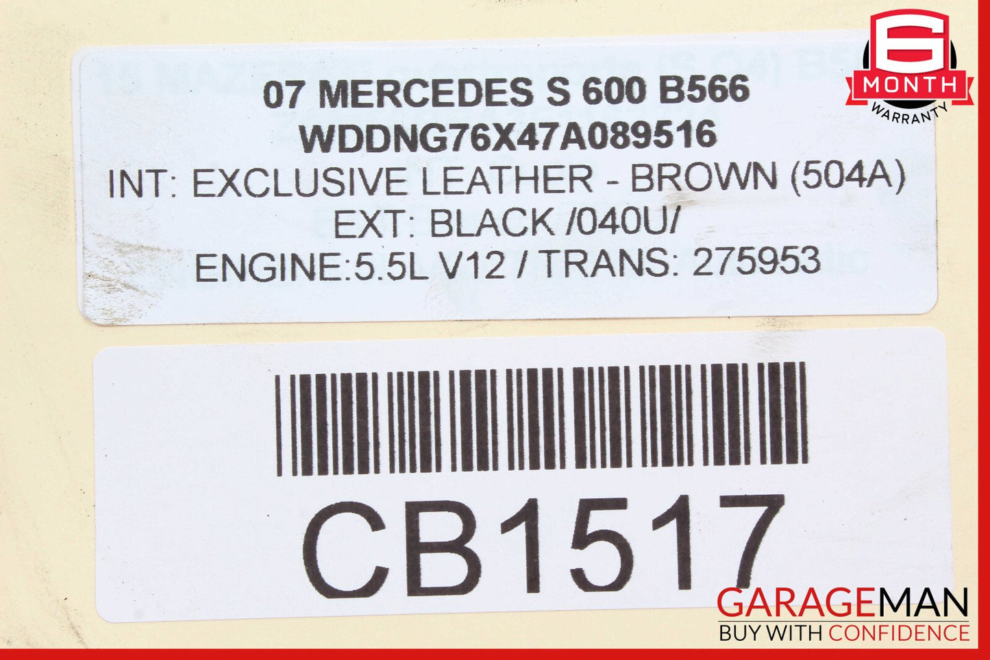 03-14 Mercedes W221 S600 Engine Motor Crankshaft Pulley Vibration Damper OEM