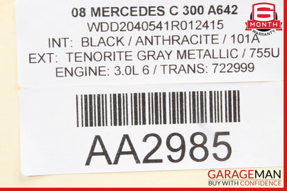 08-15 Mercedes W204 C300 Center Console Shift Shifter Bezel Trim 2046803307 OEM