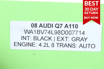 07-09 Audi Q7 4.2L Auto Automatic Transmission Trans 09D321105 A110 OEM
